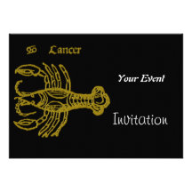 Art Deco Cancer Party Invitation