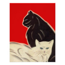Art Deco Cats ~Blank Invitations Announcements