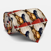 Art Deco Cats Neck Tie