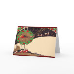 Art Deco Christmas Santa Greeting Card