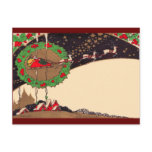 Art Deco Christmas Santa Postcard