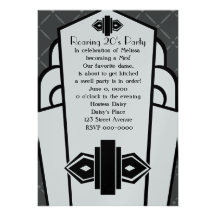 Art  Deco Decor Personalized Invitations