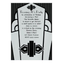 Art  Deco Decor Personalized Invitations