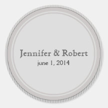 Art Deco Elegant Stripe Round Stickers