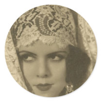 Art deco face sticker
