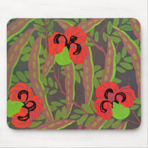 Art déco floral Mousepad Tapis De Souris
