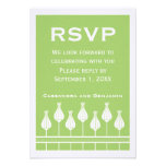 Art Deco Floral RSVP Card Personalized Announcement