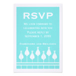 Art Deco Floral RSVP Card Personalized Invite