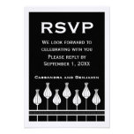 Art Deco Floral RSVP Card Personalized Invite