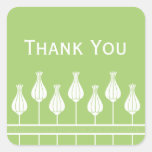 Art Deco Floral Thank You Stickers