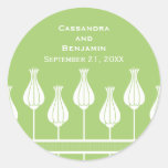 Art Deco Floral Wedding Stickers