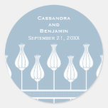 Art Deco Floral Wedding Stickers