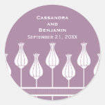 Art Deco Floral Wedding Stickers