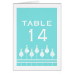 Art Deco Floral Wedding Table Card