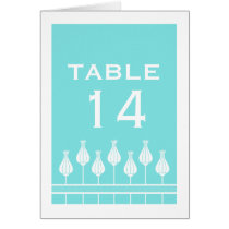 Art Deco Floral Wedding Table Card cards