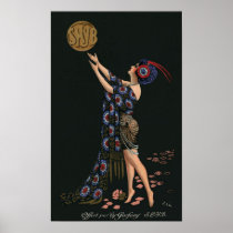 Art Deco FRENCH Shyb PERFUME Advertisement Poster