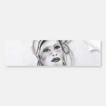 Art Deco Girl Bumper Stickers