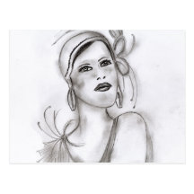 Art Deco Girl Post Card