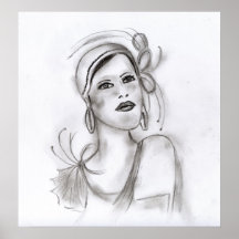 Art Deco Girl Poster