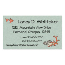 Art Deco Goldfish Business Cards