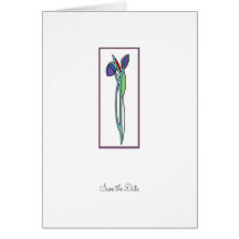 Art Deco Iris 2 - Save the Date Card