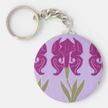 Art Deco Iris Keychain