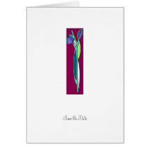 Art Deco Iris - Save the Date Card