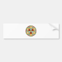Art Deco Kreismuster circle pattern Auto Aufkleber