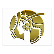 Art Deco Lady in Gold Postcards