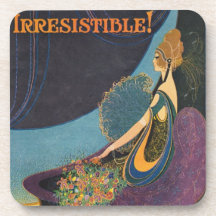 Art Deco Mavis Perfume Advertisement Coasters
