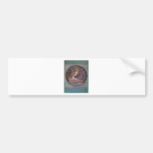 Art Deco Mucha Woman mosaic Bumper Stickers