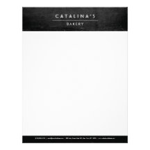 ART DECO on BLACK WOOD Letterhead Template