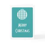 Art Deco Ornament Christmas Card, Turquoise
