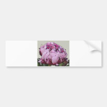 art deco peony bumpersticker bumper sticker
