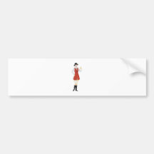 Art Deco Reiterin rider Autosticker