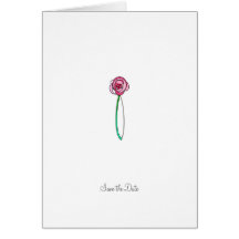 Art Deco Rose - Save the Date Card