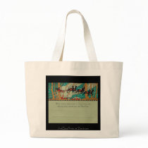 Art Deco Santa in Sky Canvas Bag