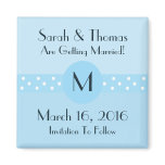Art Deco Save The Date Magnet - Blue