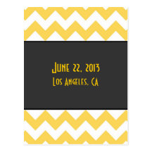 Art Deco Save the Date Postcard - alternate back