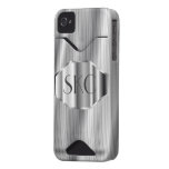 Art Deco Silver Monogrammed Case-Mate for iPhone 4