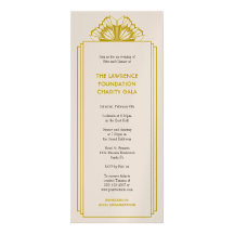 Art Deco tan stacked frame glamour formal event Personalized Invitations