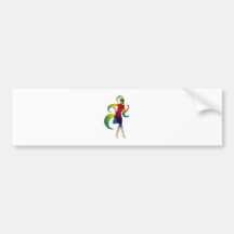 Art Deco Tänzerin dancer Auto Sticker
