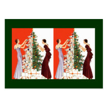 ART DECO TREE DECORATING GIFT TAG CARD BASKET TAGS BUSINESS CARD