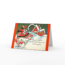Art Deco Victorian Style Christmas Greeting Cards