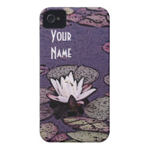 art deco water lily pond  phone case iPhone 4 case