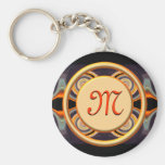 Art décoré d'un monogramme initial lumineux Keycha Porte-clef