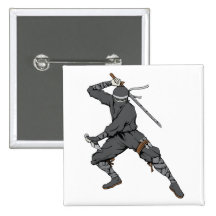 Art d'imaginaire de guerrier d'arts martiaux de Ni Badges Avec Agrafe