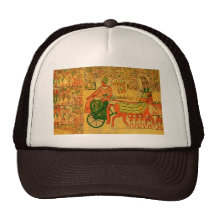 Art égyptien de mur casquette