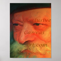 Art exclusif de toile de Chabad Lubavitch Rebbe Affiche
