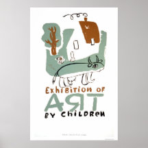 Art Exhibition Children 1936 WPA Poster